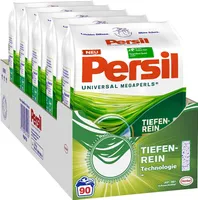 Persil Universal Megaperls, Vollwaschmittel, 90 (5 x 18) Waschladungen, mit Tiefenrein-Plus Technologie und langanhaltender Frische, wirksam bei Temperaturen von 20°C - 95°C