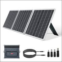 GOFORT 60 W 18 V tragbares Solarpanel, faltbares Solarladegerät mit USB, 18 V DC, QC 3.0-Ausgang, kompatibel mit Solargenerator, Kraftwerk, Handys, Laptops, Tablets für Camping im Freien