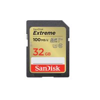 SanDisk Extreme SD UHS-I Card - 32GB, SD, Klasse 1, 130 MB/s, 60 MB/s, Class 1 (U1) | SDSDXWT-032G-GNCIN