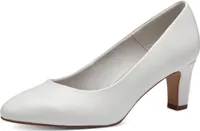 Tamaris Damen Pumps runde Form Blockabsatz 1-22419-41, Größe:38 EU, Farbe:Weiß