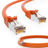 hb-digital 20m Netzwerkkabel CAT 7 Rohkabel LAN Kabel RJ45 S/FTP PiMF LSZH AWG 26 halogenfrei orange