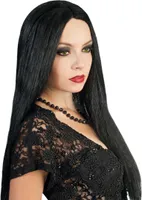Perücke Vampir Schwarz Lang Horror Halloween Karneval Party Fasching Cosplay