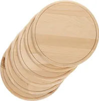 SIDCO Brotzeitteller Birke 6 x Fleischteller Schneidebrett Schinkenteller Holzteller 25 cm