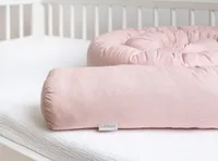 400 cm Nestchenschlange 100% ROSA  Baumwolle Multifunktion PREMIUM Bettschlange Zierkissen Bettrolle Dekokissen Zugluftstopper  GESCHENK