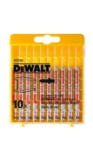 DeWALT DT2292-QZ, List pro přímočarou pilu, Kov, Dřevo, Vysokouhlíková ocel, Modrá, Nerezová ocel, 10 kusů