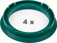 4 strediace krúžky pre hliníkové ráfiky od 74,10 mm do 59,60 mm z plastu (74,10/59,60)
