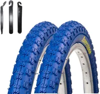 2 x Roverstone 20" Fahrradreifen Fahrradmantel blau 54-406 (20 x 2,125)  inkl. Reifenheber