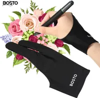 BOSTO Kryt na kreslení pro dva prsty s volnou velikostí Kryt na kreslicí tablet pro pravou a levou ruku kompatibilní s grafickými kreslicími tablety BOSTO/UGEE/Huion/Wacom