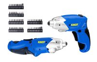 Kinzo Akkuschrauber - Elektrischer Schraubendreher - mit Bitset - 54 Bits - einschließlich Schlitz, Torx, Kreuzschlitz, Pozidriv und Innensechskant