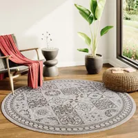 Koberec okrúhly sisalový krátky vlas hnedý čierny plochý moderný kuchyňa chodba obývacia izba OEKO-TEX 200 x 200 cm
