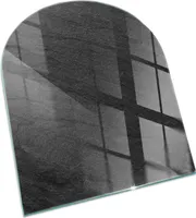 Textur einer Steinoberfläche – Glasbodenplatte für – Kaminofen – Kaminplatte Glas – Schutzglas – Funkenschutzplatte –Glasbodenplatte Feuerfeste – Hitzeschutzplatte – Bodenschutz aus Glas – 80x70 cm