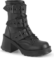 BRATTY-118 Damen Booties von DemoniaCult, Schwarz EU 38, US 8
