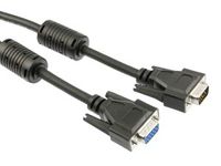 LogiLink VGA-Anschlusskabel, Stecker-Kupplung, Ferrit, schwarz, 10m