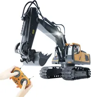 RC-Bagger 1/20 2,4 GHz 11CH RC Bau-LKW Technische Fahrzeuge Lernspielzeug für Kinder mit Unterhaltungsmusik