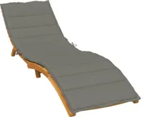 Design Sonnenliegen-Auflage Melange Dunkelgrau 200x50x4 cm Stoff, Klassische Sofas 2024 Neu