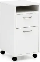 Kontenery rolkowe wl5.901 biały drewno szafka biurko 33x63x38 cm | Wohnling