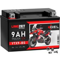 Langzeit Gel Motorradbatterie YTX9-BS 9Ah 12V