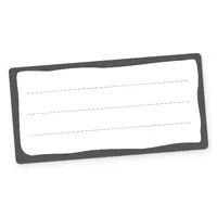 itenga 10x Buchetiketten Heftetiketten Schuletiketten grau weiß 9x4,5cm