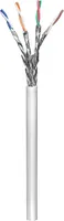 Goobay 95709 Kabel sieciowy CAT 6, S/FTP (PiMF), szary, 305 m - Mieszanka miedzi CCA do zastosowań SOHO, AWG 26/7 (skrętka), LSZH