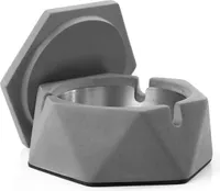 Hanamura Aschenbecher – Für Draussen – Winddichter Aschenbecher mit Deckel – Spülmaschinenfest – Rutschfest und kratzfest – Zement