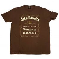 Jack Daniels Tennessee Honey T-Shirt Hemd Rundkragen 100% Baumwolle - Braun Größe L