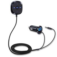 Bluetooth Car Kit Bluetooth-Empfänger,Bluetooth-Freisprech-Audioadapter,eingebautes Mikrofon,Lüftungsclip,2,1-A-USB-Autoladegerät