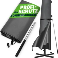 KINGSLEEVE® Sonnenschirm Abdeckung bis 350 cm Stab Schutzhülle Wasserabweisend