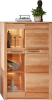 Nature One Vitrinenschrank inkl. LED-Beleuchtung Kernbuche lackiert