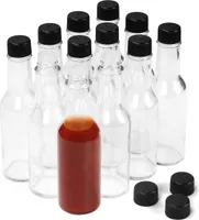 Belle Vous Glas Flaschen zum Befüllen 150ml Schnapsflaschen Klein (12er Pack) - 150ml - Schraubverschluss Flaschen zum Befüllen mit Tropfeinsätzen für