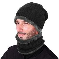 Wintermütze Herren Damen Strickmütze Schal Set Winter Unisex Warme Beanie Mütze mit Schal Fleecefutter Winterschal Strickschal Wintermütze Herren Damen Strickmütze Schal Set Winter Unisex Warme Beanie Mütze mit Schal Fleecefutter Winterschal Strickschal