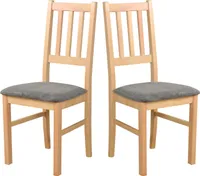 LeafDesign Esszimmerstühle Holz - Stuhl Buche Massiv - Stühle Esszimmer 2er Set - Holzstuhl - Esstischstühle - Küchenstühle 2e Set 2x BOS 4, grandson