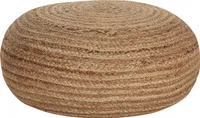 BELIANI Pouf Beige aus Jute ø 50 cm Rund Natur Bodenkissen für Wohnzimmer Schlafzimmer Kinderzimmer