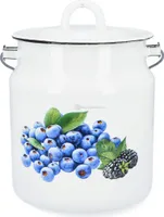 Milchkrug Milchkanne, 3l, weiß, Heidelbeeren