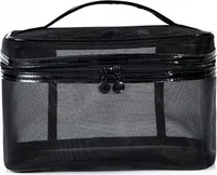 Kosmetiktasche - Schwarze Kosmetiktasche - Tragbarkeit - Wasserdicht - Organisation - Transparentes PVC-Material - Handlich