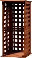 dobar Kaminholzregal aus Holz für innen und außen im Garten, braun, 39 x 39 x 85 cm