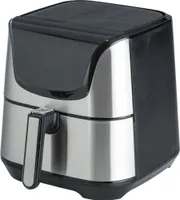 Klarstein Aero Vital deluxe - horkovzdušná fritéza, fritéza, 1700 W, objem 5,4 l, dotykový LCD displej, 8 předinstalovaných programů, nerezová ocel, termostat, časovač, úspora energie, stříbrná barva