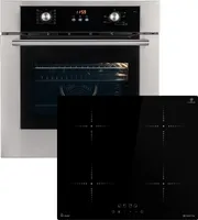 Autarkes Herdset: 60cm Einbaubackofen BO8810SS + 59cm Induktionskochfeld IH85900RL | Grill | Heißluft | Teleskopauszüge | Automatik-Timer | 2-fach Wärmeschutzverglasung | SET8810IH859RL