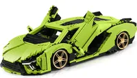 1133 Stück Bauklötze Mechanische Serie Statische Version Grün Sportwagen Modellbausatz Kinder Spielzeug Mould King-10011