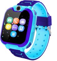 Q12 1,44″ Kinder Smartwatch Telefon GSM LBS Kinderuhr mit Rechner Kamera Wecker 400mAh IP67 Watch Kinder Geschenk (Blau)