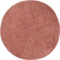Waschbarer Hochflorteppich Soho Rosa ø 160 cm rund Wohnzimmer  Rutschfest Waschbar Hochflor benuta Flauschig Plüsch Shaggy Weich