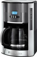 RUSSELL HOBBS Kaffeemaschine Geo Steel 25270-56 Digital Glaskanne Timer 12 Tassen