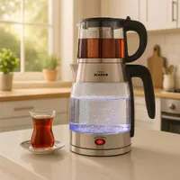 Schäfer 2-in-1 Teekocher 1,8 Liter Glas