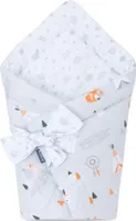 Bellochi 2in1 Baby Einschlagdecke Babyhörnchen - 75 x 75 cm - 100% Baumwolle Wickeldecke - für Kinderwagen, Babybett oder Kindersitz - Ganzjährig -   - Apanastchi