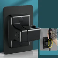 Duschkopfhalterung ohne Bohren - Duschkopfhalter zum Kleben - Neigung verstellbar - Universal Handbrause Halterung – Schwarz