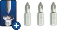 Schraubendreherbits Phillips PH3x25mm, 3 Stück Blisterkarte