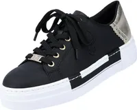 Rieker Damen Plateau Sneaker Schwarz