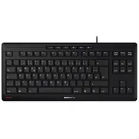 Cherry STREAM KEYBOARD TKL, Kabelgebunden, USB, Scherenschalter, QWERTY, Schwarz