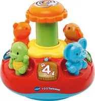 Vtech 80-186304 1-2-3 Zvířecí rotační top