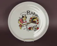 Pizzateller 'Küchenchef' farbig