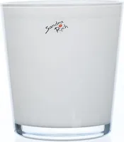 6er Set Glas Orchideentöpfe ORCHID creme weiß H. 13,5cm D. 12,5cm Sandra Rich
